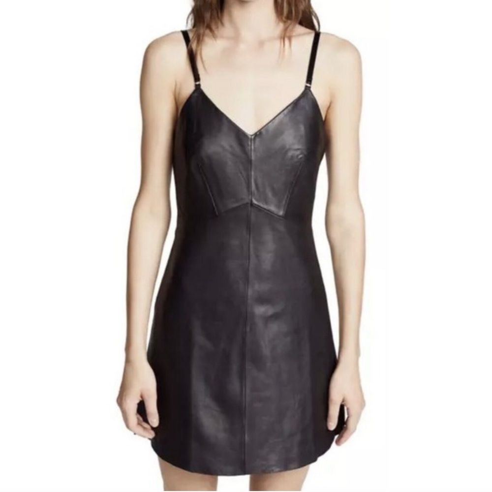 Veda Leather Mini Dress
